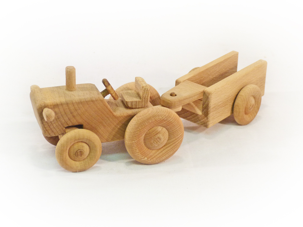 Fajáték járművek traktor pótkocsi JJ-12